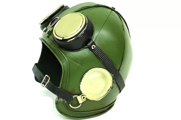 Dekoratif Metal Pilot Kaskı - 3