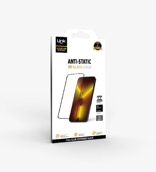 Link Tech Phone 12 Pro 3D High Quality Kırılmaz Ekran Koruyucu Cam