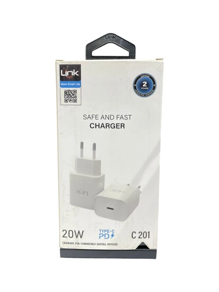 LinkTech C201 Type-C 20 W Şarj Adaptörü - 4