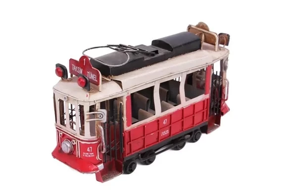 Dekoratif Metal Taksim Tramvay - 7