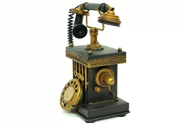 Dekoratif Metal Telefon Kumbaralı - 6