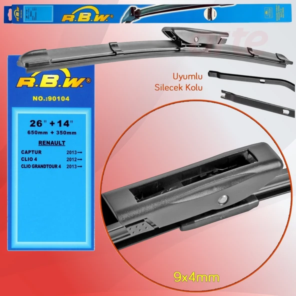 Renault Captur Rbw Muz Ön Silecek Takımı (2013-2016) - Resim 3