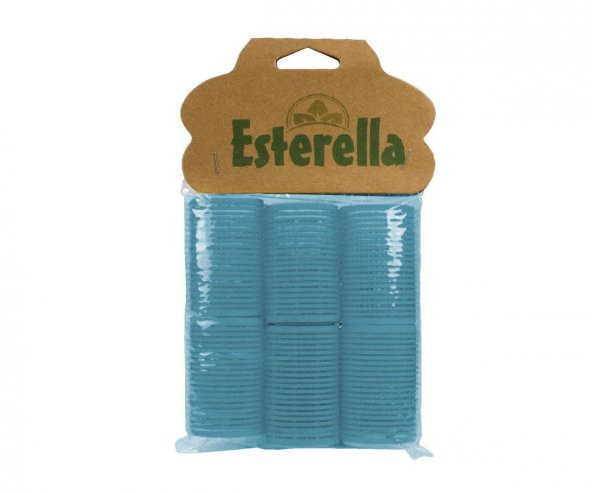Esterella 8248 Yapışkan Bigudi Büyük 6Lı - Mavi - 1