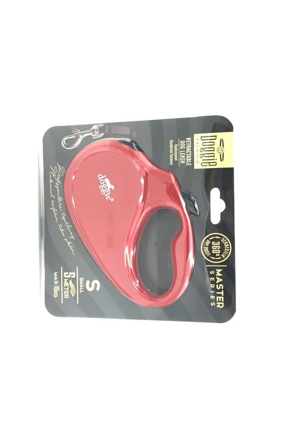 Doggie Master Seri Otomatik Makaralı Köpek Gezdirme 15 kg / 5 M Kırmızı - 2