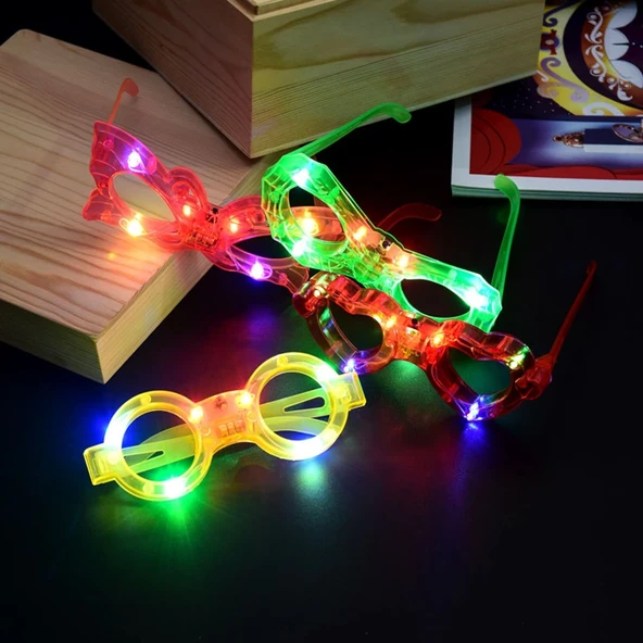 Led Işıklı Karışık 6 Model Yanar Söner Parti Gözlüğü 12 Adet - 3