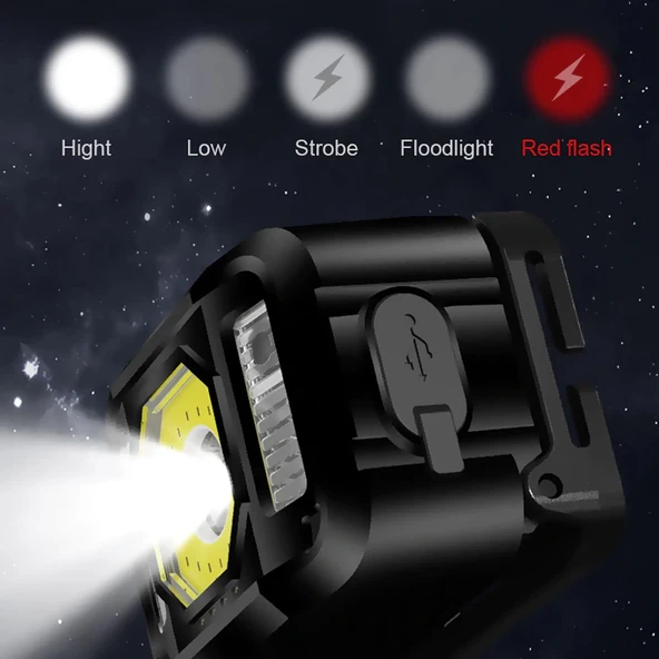 Pratik Sensörlü Sinyalli Kafa Lambası  Wt-024 - Resim 6