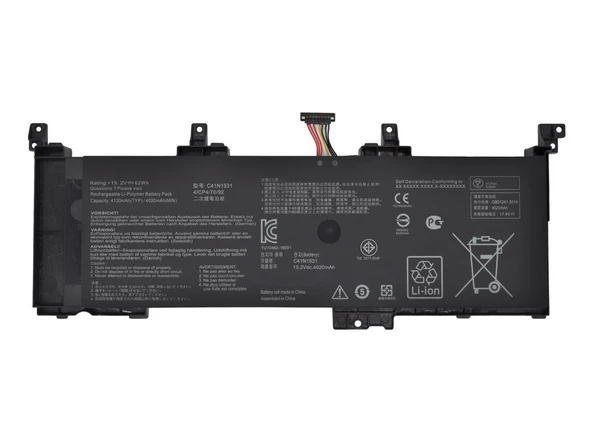 Asus Strix GL502VS-FY039T GL502VS-FY043T Batarya, Pil / Ver.2 - Resim 2