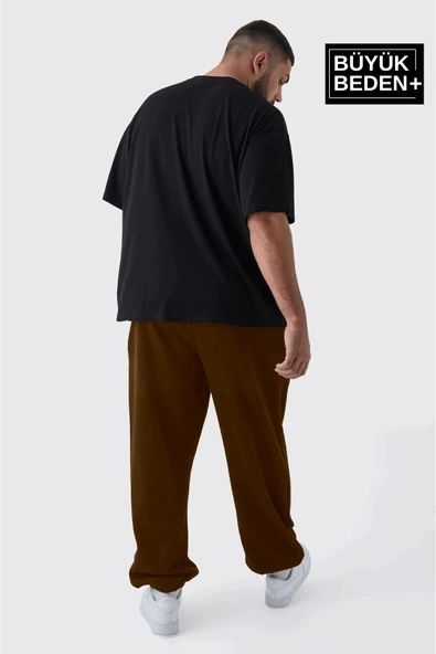 Erkek Büyük Beden Paça Lastikli Brooklyn Baskılı İnce Eşofman Altı SPR25EA53 - 6