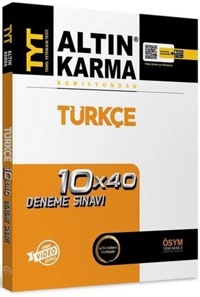 TYT Türkçe Tamamı Video Çözümlü 10x40 Deneme Sınavı Altın Karma