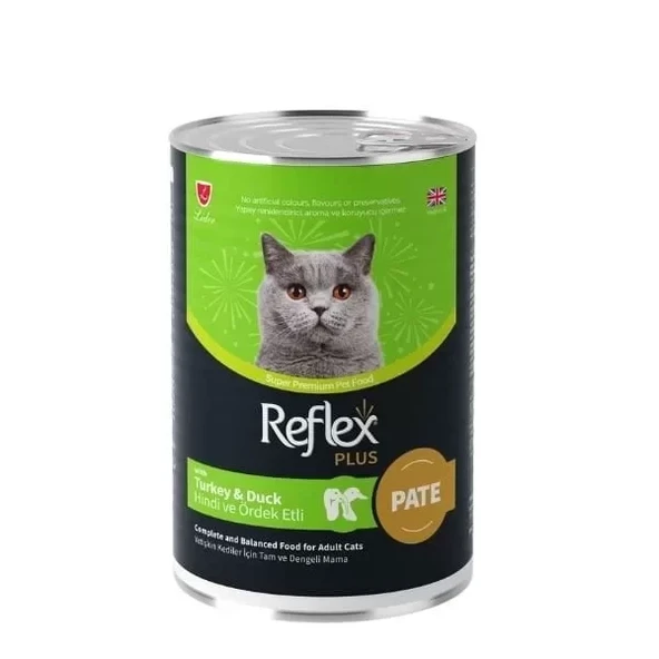 Reflex Plus Pate İçinde Hindi ve Ördek Etli Yetişkin Konserve Kedi Maması 395 Gr