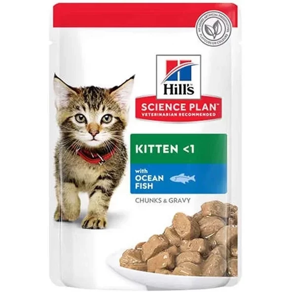 Hills Kitten Okyanus Balıklı Pouch Yavru Konserve Kedi Maması 85 Gr