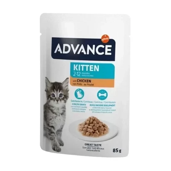 Advance Tavuklu Pouch Konserve Yavru Kedi Maması 85 Gr