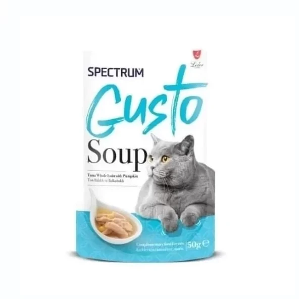 Spectrum Gusto Soup Ton Balıklı ve Bal Kabaklı Kedi Çorbası 50 Gr