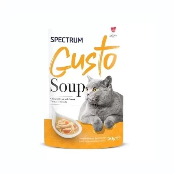 Spectrum Gusto Soup Tavuklu ve Havuçlu Kedi Çorbası 50 Gr