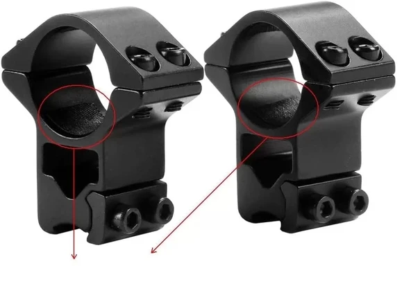 25.4mm Dürbün İçin 11mm Yüksek Havalı  / Av  Ayağı - 4