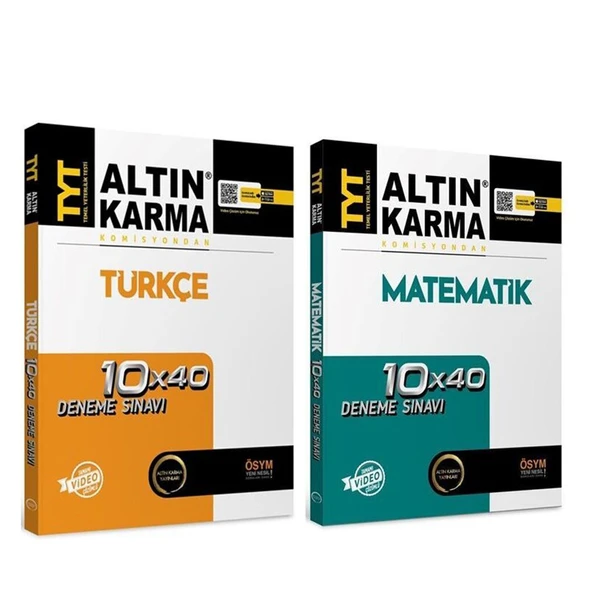 Altın Karma TYT Matematik ve Türkçe Deneme Seti 2 Kitap