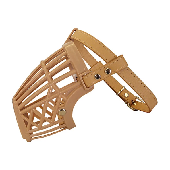 Atlantik Plastik Köpek Ağızlığı 10,5 cm-27 cm Bej Medium