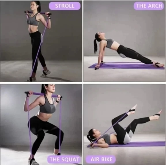 Squat Pilates Studio Evde Spor Egzersiz Çubuğu Squat Pilates Barı - 3