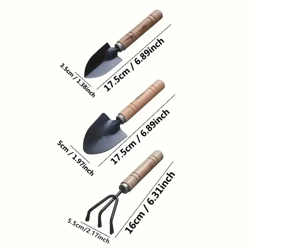 Portatif Kazma Kürek Tırmık Seti - 4