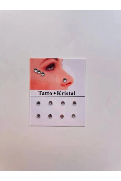 Yüz Taşı Kristal - Burun, Vücut Taşı, Tattoo Makyaj Taşı, Yapışkanlı, 12 Adet - 2