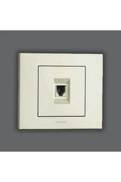 Ovivo - Grano Nümeris Telefon Prizi Mekanizma+Çerçeve (Beyaz) 600-000312-223