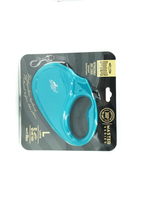 Doggie Master Seri Otomatik Makaralı Köpek Gezdirme 25 kg / 5 M Turkuaz - 2