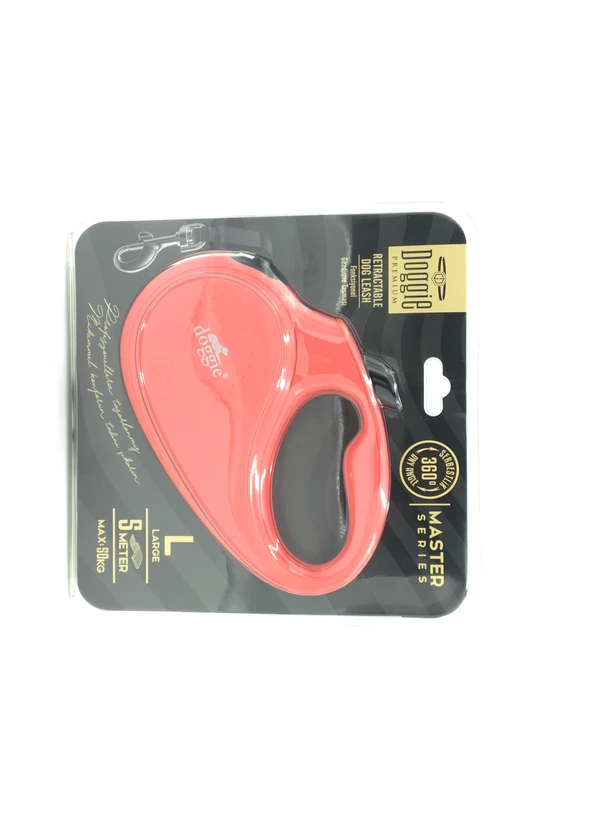 Doggie Master Seri Otomatik Makaralı Köpek Gezdirme 25 kg / 5 M Pembe - 2