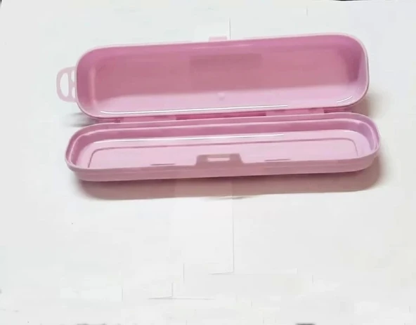Pembe Multi Renkli Kapaklı Kalemlik Kutusu -çanta İçi Saklama - Diş Fırçası - Makyaj Fırçası Kutu - 3