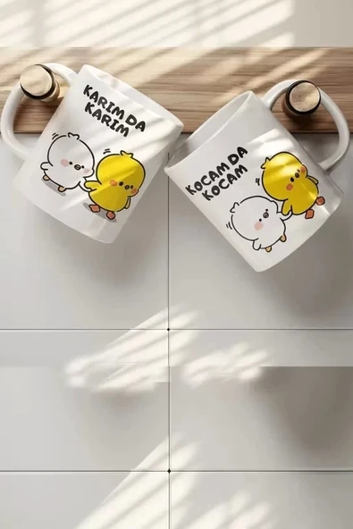 2 Li Kupa Bardak - Karım Da Karım - Kocam Da Kocam Hediyelik Kupa - 2