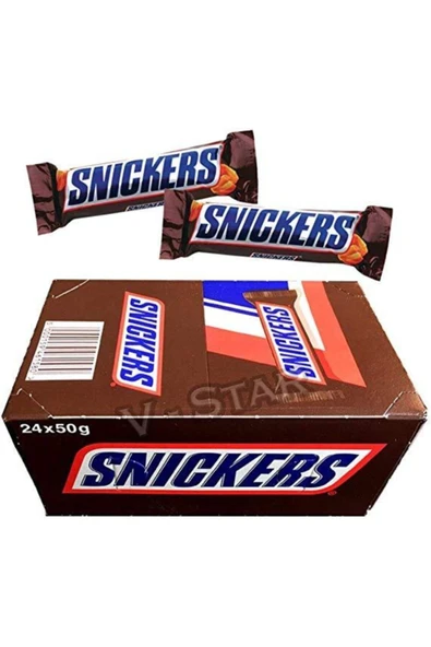 Snickers Yer Fıstıklı 50 Gr 24 Adet Bar Çikolata