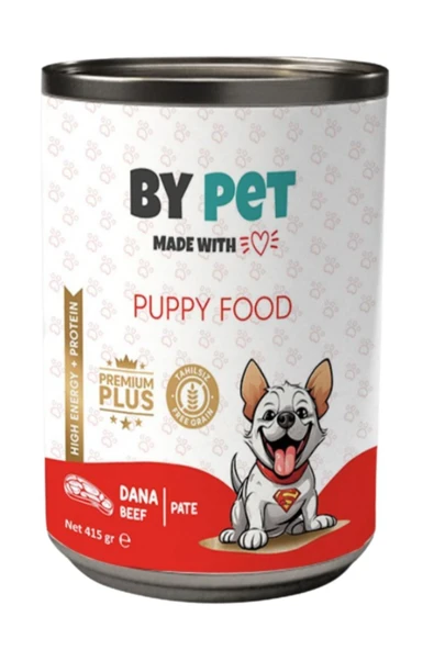 BYPET Yavru Köpekler İçin Dana Etli Konserve Yaş Mama 415 gr x 12 Adet - 2