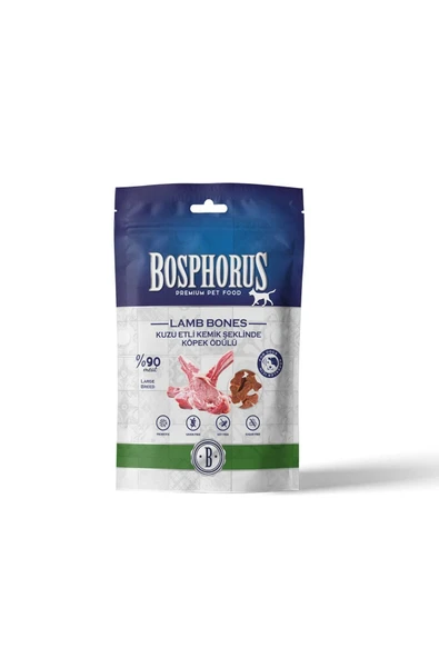 Bosphorus Kuzu Etli Kemik Şeklinde Köpek Ödülü 80 Gr