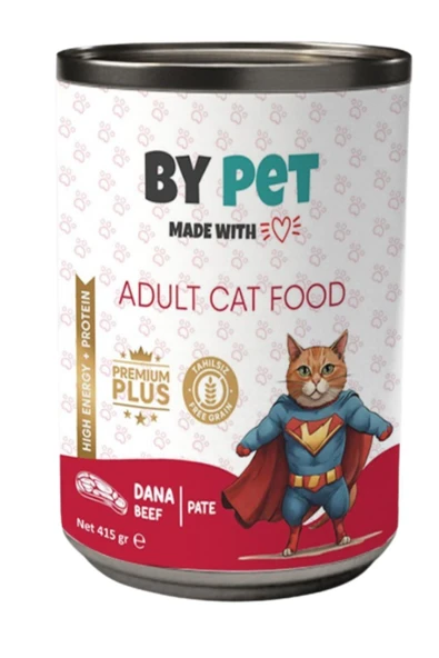 BYPET Yetişkin Kediler İçin Dana Etli Konserve Yaş Mama 415 gr x 12 Adet - 2