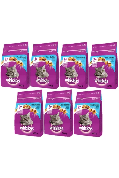 Whiskas Ton Balıklı Kuru Kedi Maması 1+ Yaş 300 gram (7 ADET)