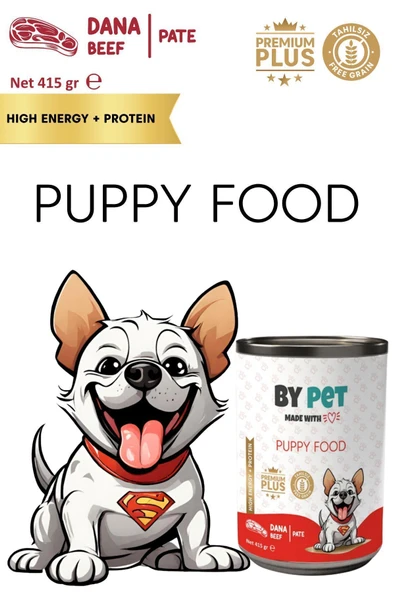 BYPET Yavru Köpekler İçin Dana Etli Konserve Yaş Mama 415 gr x 24 Adet - 3