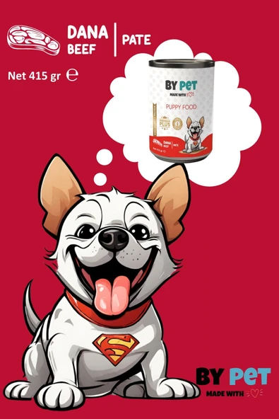 BYPET Yavru Köpekler İçin Dana Etli Konserve Yaş Mama 415 gr x 12 Adet - 5