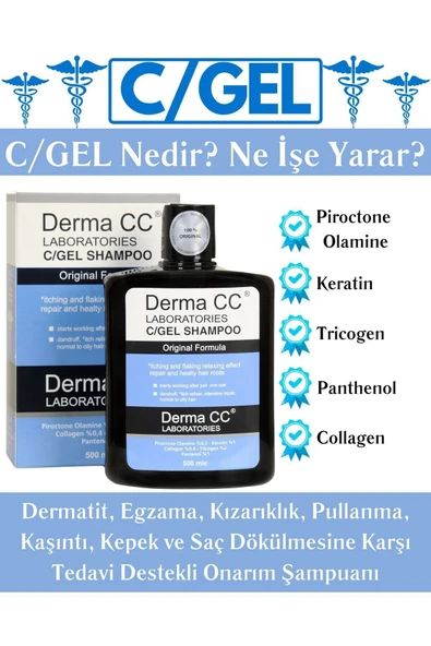 Derma CC LABORATORIES C/gel Şampuan Saç Dökülmesi-kepek-kaşıntı Karşıtı Ve Şampuanı 500ml - 3