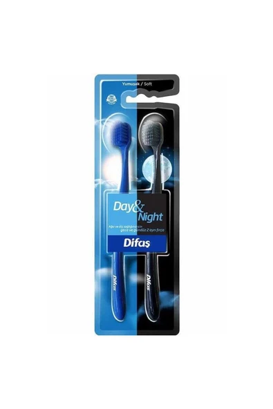 Difaş Day & Night Diş Fırçası Yumuşak 2'li