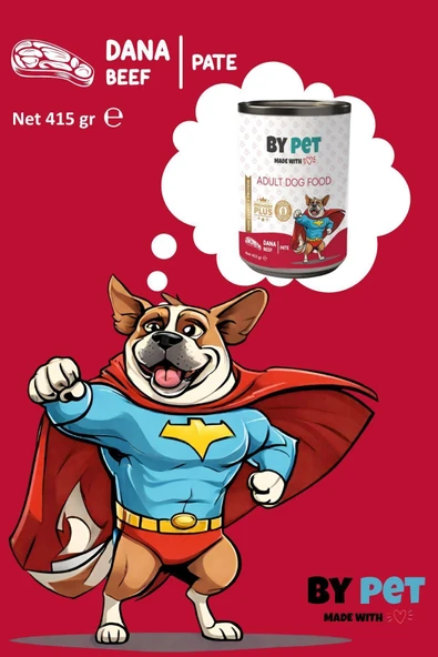 BYPET Yetişkin Köpekler İçin Dana Etli Konserve Yaş Mama 415 gr x 24 Adet - 5