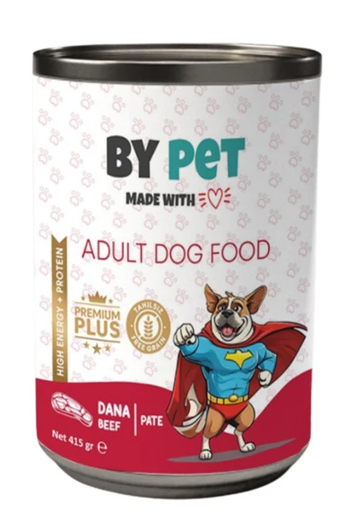 BYPET Yetişkin Köpekler İçin Dana Etli Konserve Yaş Mama 415 gr x 24 Adet - 2