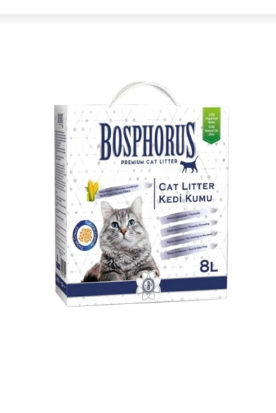 Bosphorus Mısır Koçanı Granülü Doğal Kedi Kumu 8 Lt - 2