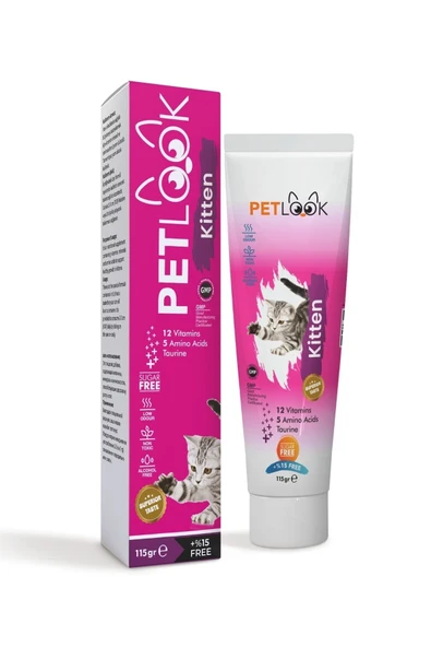 PetLook Yavru Kedi Kitten ve Anne Kedi Maltı Multivitamin 115 GR x 2 Adet - 3
