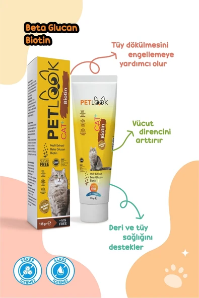 PetLook Kedi Tüy Dökümü Engelleyici Biotin Kedi Maltı, Kedi Vitamini, Kedi Ödülü 3'lü Ekonomik Set - 4