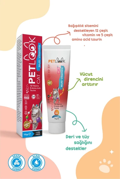PetLook Multivitamin Kedi Maltı 115 GR, Kedi Malti, Kedi Ödülü ve Kedi Vitamini - 3