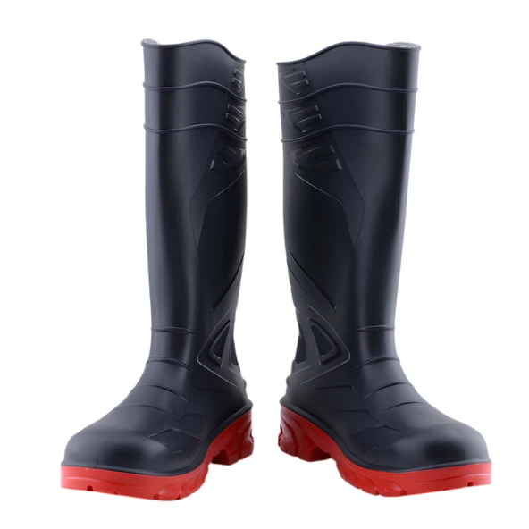 Uzun Çizme İş Güvenlik Çizmesi Numara 40 İnşaat Tarım Bahçe Kimya Petrol Çiftilik Gaz 36 cm - 8