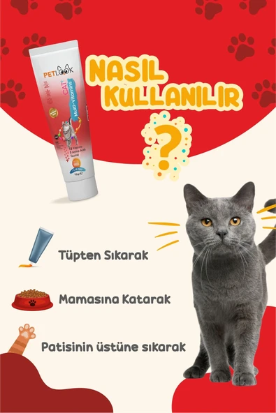 PetLook Multivitamin Kedi Maltı 115 GR, Kedi Malti, Kedi Ödülü ve Kedi Vitamini - 4