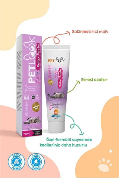 PetLook Sakinleştirici, Stres Azaltıcı ve Rahatlatıcı Relax Kedi Maltı Be calming, Kedi Vitamini, 3'lü Set - 4