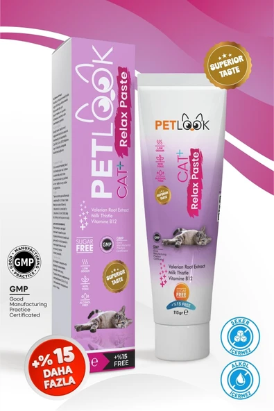 PetLook Sakinleştirici, Stres Azaltıcı ve Rahatlatıcı Relax Kedi Maltı Be calming, Kedi Vitamini, 3'lü Set - 2