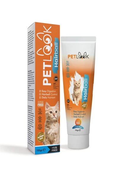 PetLook Kedi Maltı Hairball Tüy Yumağı Önlemeyi Destekleyen Kedi Maltı, Kedi Ödülü, Kedi Vitamini 3'lü Set - 4
