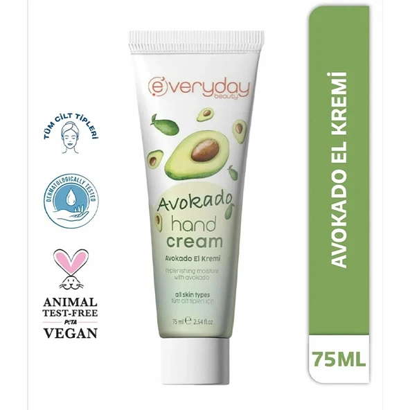 Everyday Beauty Avokado El Kremi 75 ml Derin Nemlendirme ve Besleyici Bakım ürün görseli 1